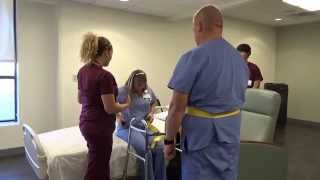 Physical Therapy Transfer Training  How To Transfer From Wheelchair To Bed [upl. by Cheffetz]