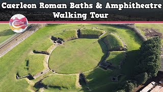 CAERLEON ROMAN BATHS amp AMPHITHEATRE WALES  Walking Tour  Pinned on Places [upl. by Ominorej671]