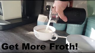 How to Get More Froth from Your Nespresso Coffee Aeroccino  Nespresso tips and help [upl. by Abehs]