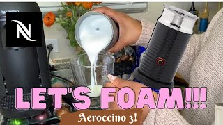 How To Foam Milk With Aeroccino 3 Make Coffee With Foam Tips amp Tricks  Easy Foamed Latte Recipe [upl. by Bille]